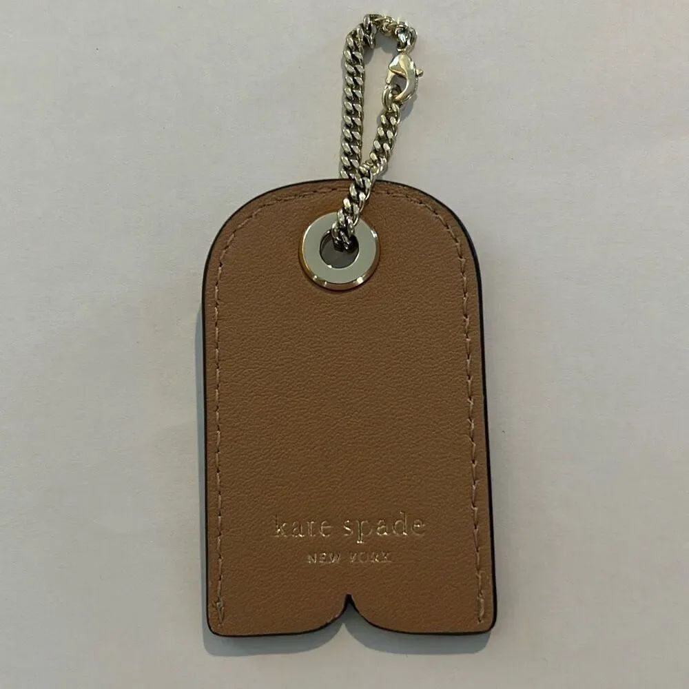KATE SPADE Tan Leather Keychain/Hang Tag